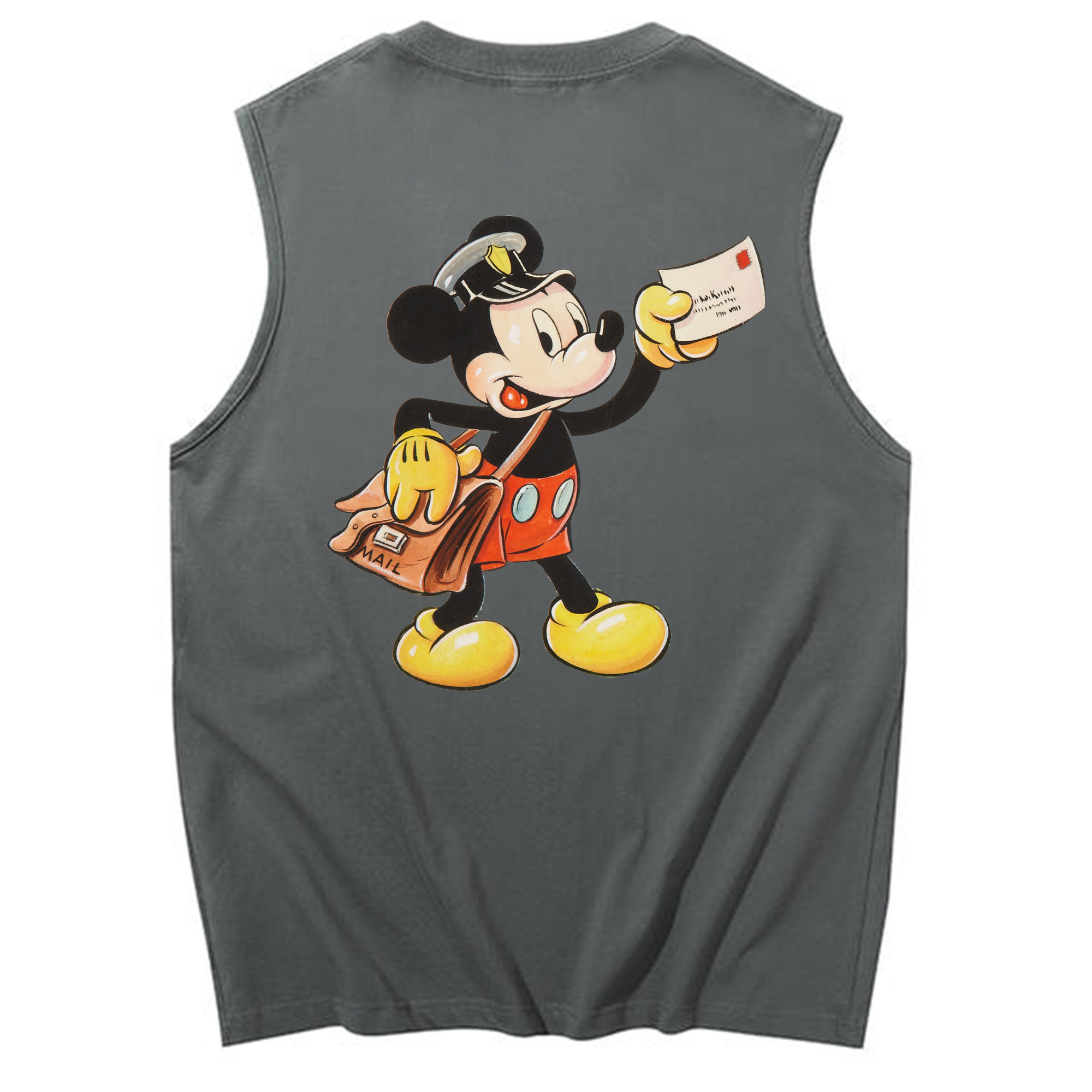 ミッキーマウス Mickey Mouse コットン100％タンクトップ（背面プリント）